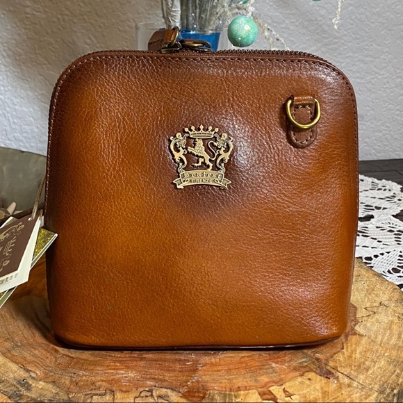 Pratesi Firenze Handbags - Pratesi Firenze Italian Leather Cross-body Handbag brown / tan/ camel
